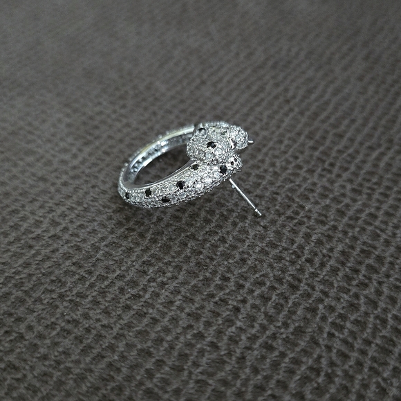 Cote d'Argent Circular Silver🤍 Cheetah Earrings - NWT - Picture 8 of 16